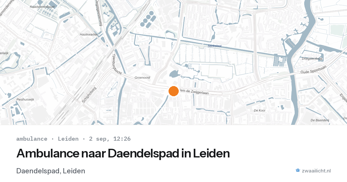 Ambulance naar Daendelspad in Leiden — 2 sep 2026