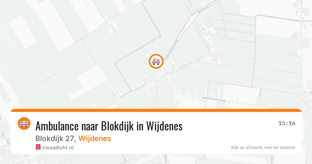 Ambulance naar Blokdijk in Wijdenes — 13 feb 2026