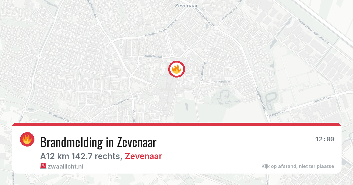 Brandmelding in Zevenaar — 12 jul 2026