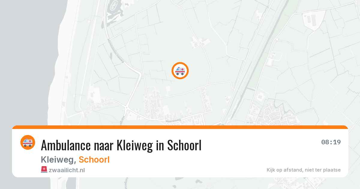 Ambulance naar Kleiweg in Schoorl — 18 mei 2026