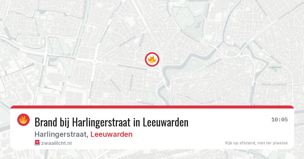 Brand bij Harlingerstraat in Leeuwarden — 29 jan 2026
