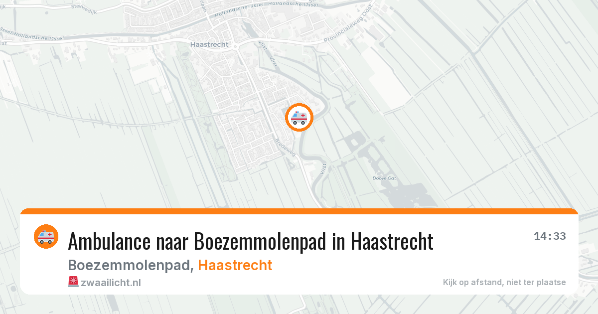 Ambulance naar Boezemmolenpad in Haastrecht — 25 mei 2026