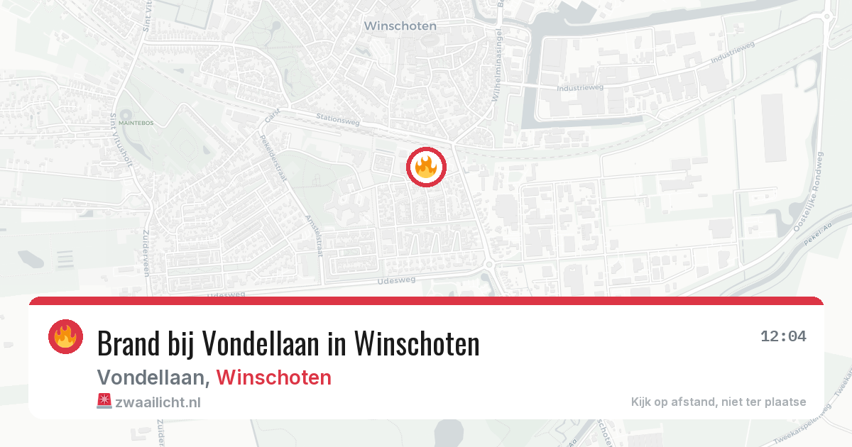Brand bij Vondellaan in Winschoten — 28 jul 2026