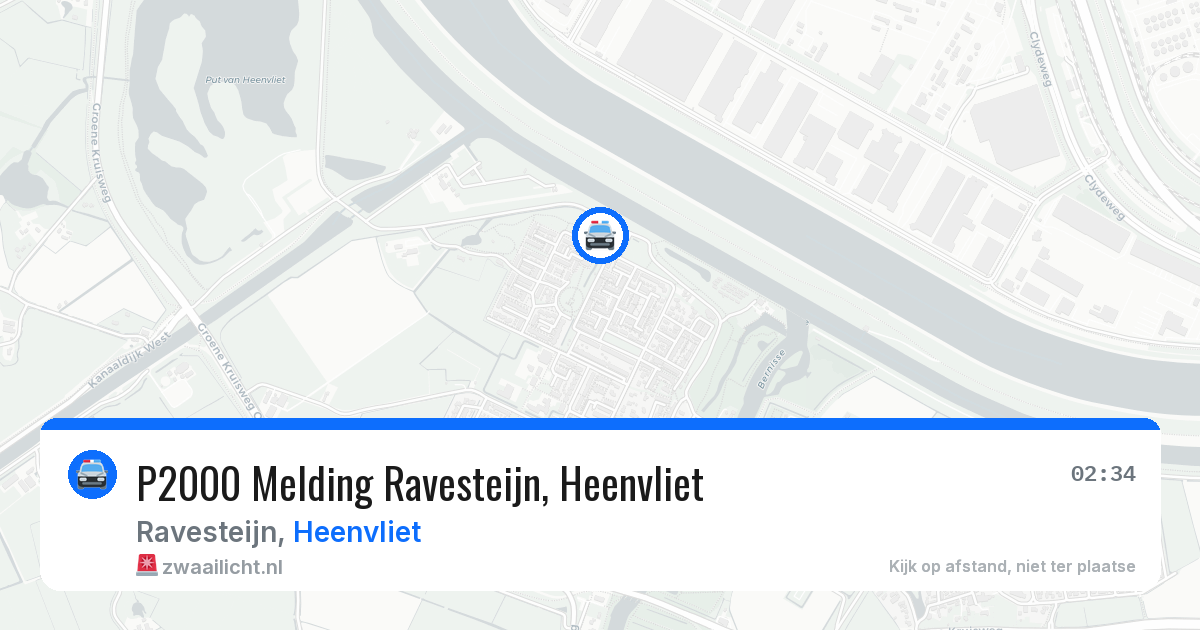 P2000 Melding Ravesteijn, Heenvliet — 20 mei 2026