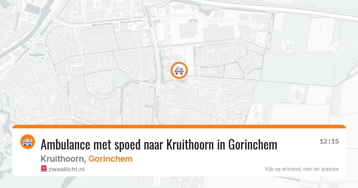 Ambulance met spoed naar Kruithoorn in Gorinchem — 2 aug 2026