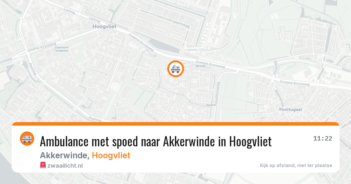Ambulance met spoed naar Akkerwinde in Hoogvliet — 10 aug 2026
