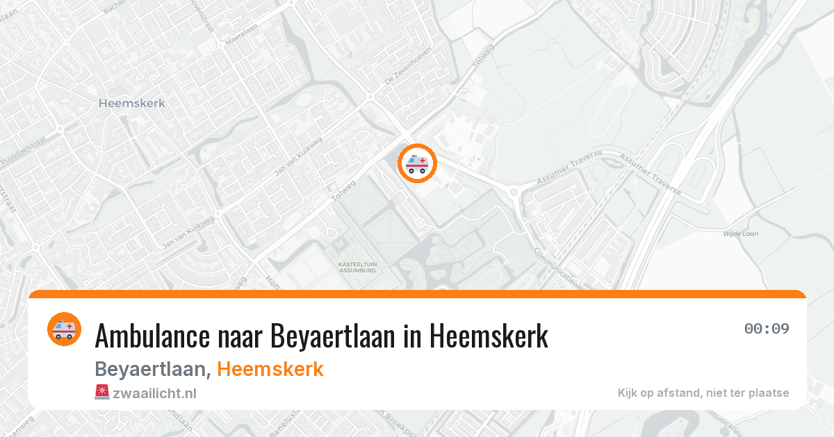 Ambulance naar Beyaertlaan in Heemskerk — 1 aug 2026