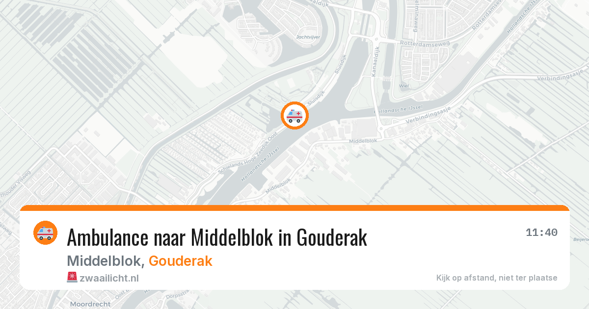 Ambulance naar Middelblok in Gouderak — 21 mrt 2026