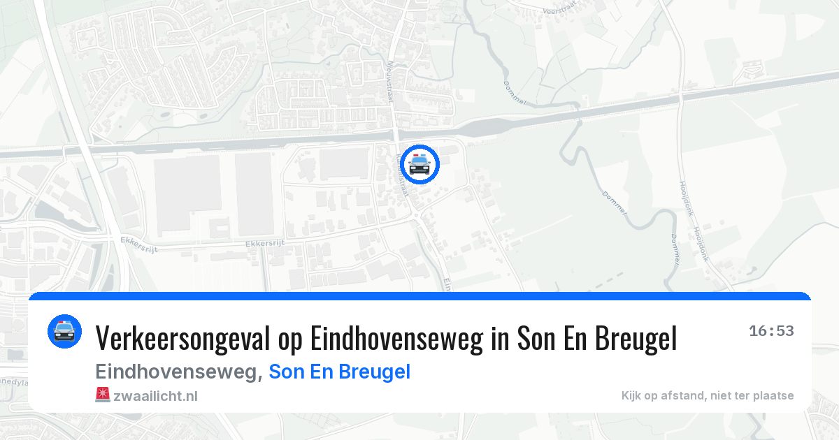 Verkeersongeval op Eindhovenseweg in Son En Breugel — 30 jul 2026