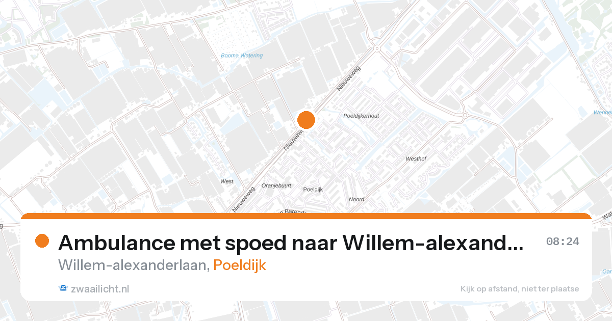 Ambulance met spoed naar Willem-alexanderlaan in Poeldijk — 28 aug 2026