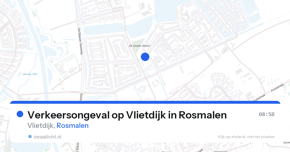 Verkeersongeval op Vlietdijk in Rosmalen — 28 aug 2026