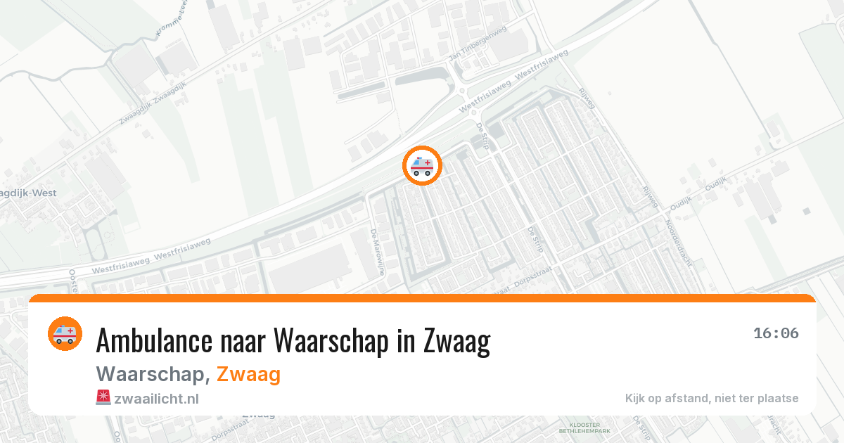 Ambulance naar Waarschap in Zwaag — 27 mei 2026