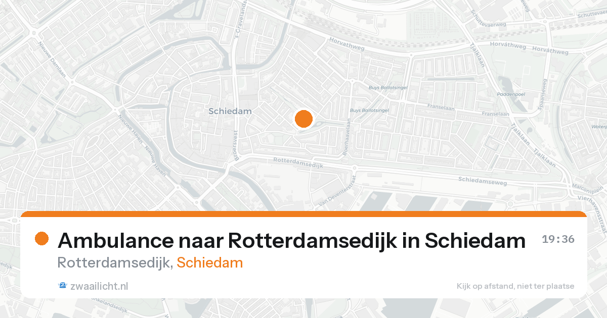 Ambulance naar Rotterdamsedijk in Schiedam — 25 aug 2026