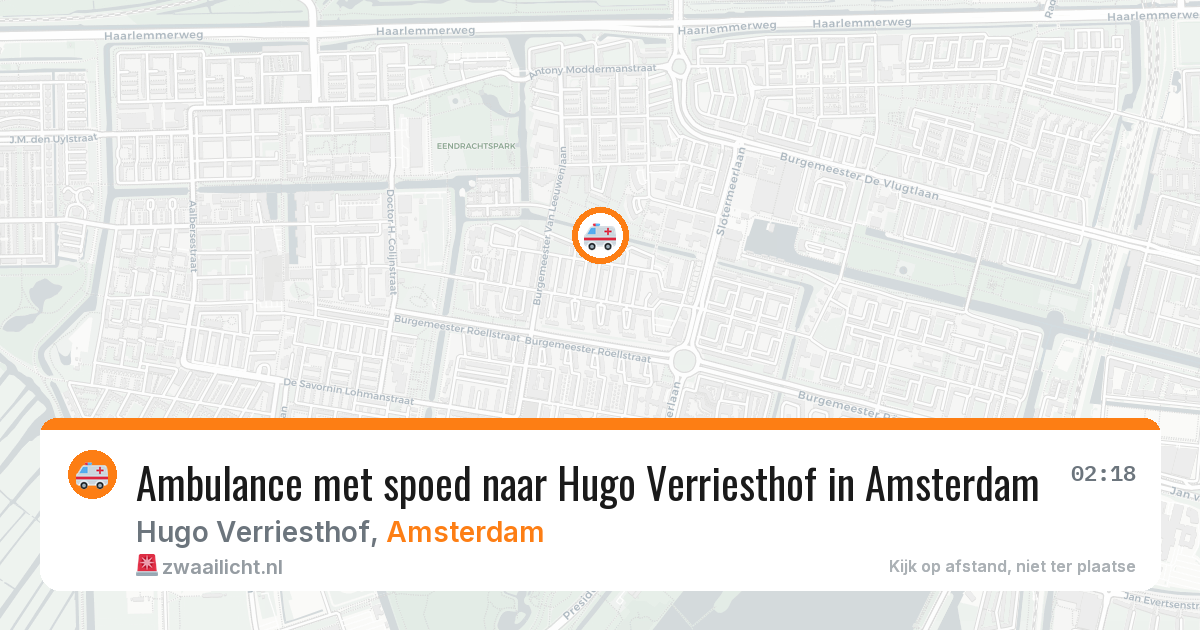 Ambulance met spoed naar Hugo Verriesthof in Amsterdam — 23 jun 2026
