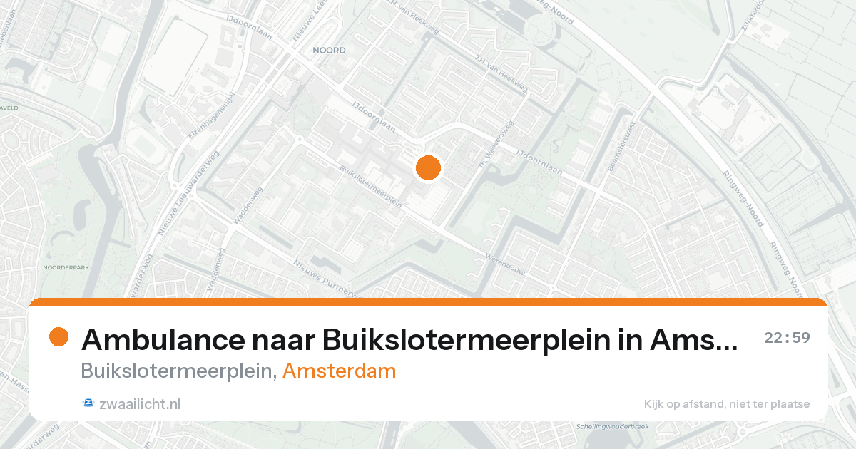 Ambulance naar Buikslotermeerplein in Amsterdam — 20 jul 2026