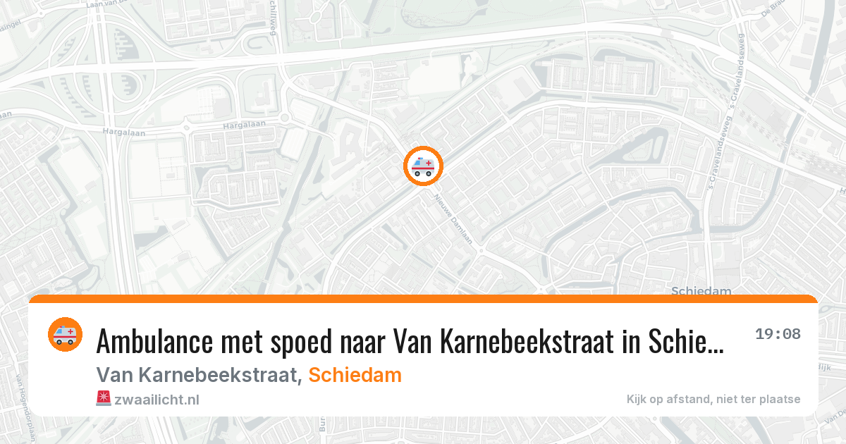 Ambulance met spoed naar Van Karnebeekstraat in Schiedam — 17 jun 2026
