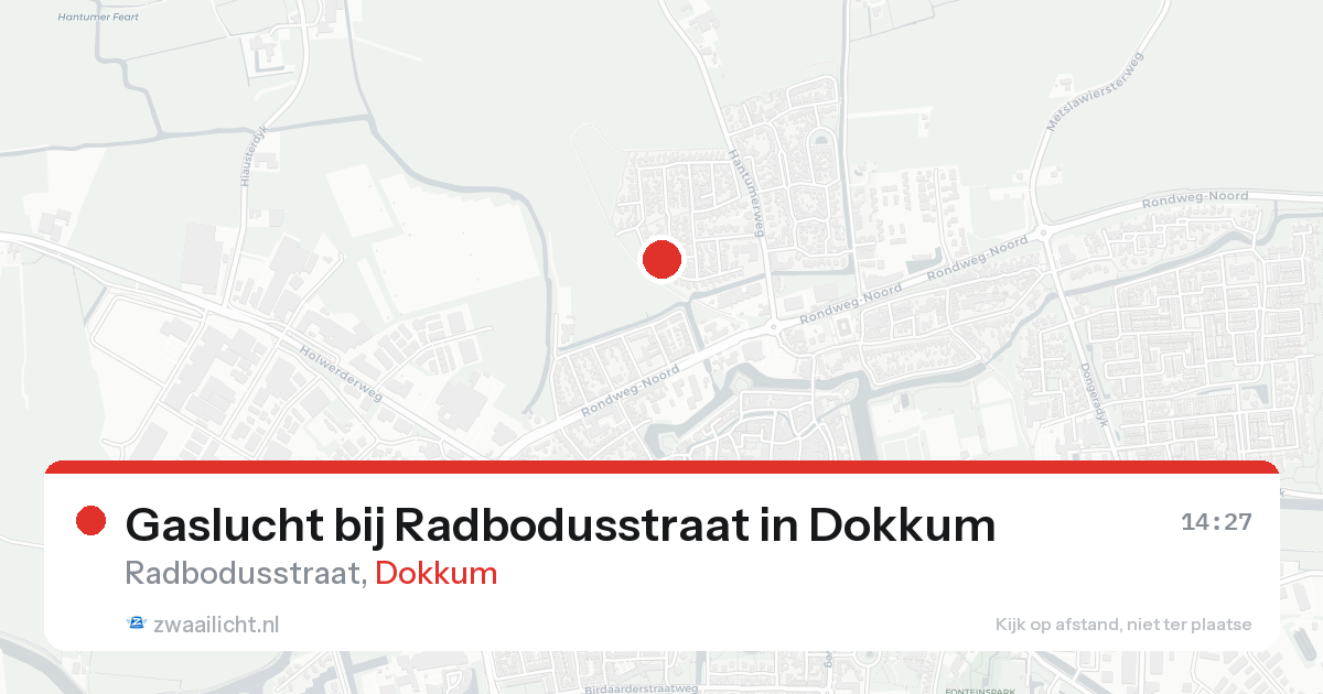 Gaslucht bij Radbodusstraat in Dokkum — 31 jan 2026