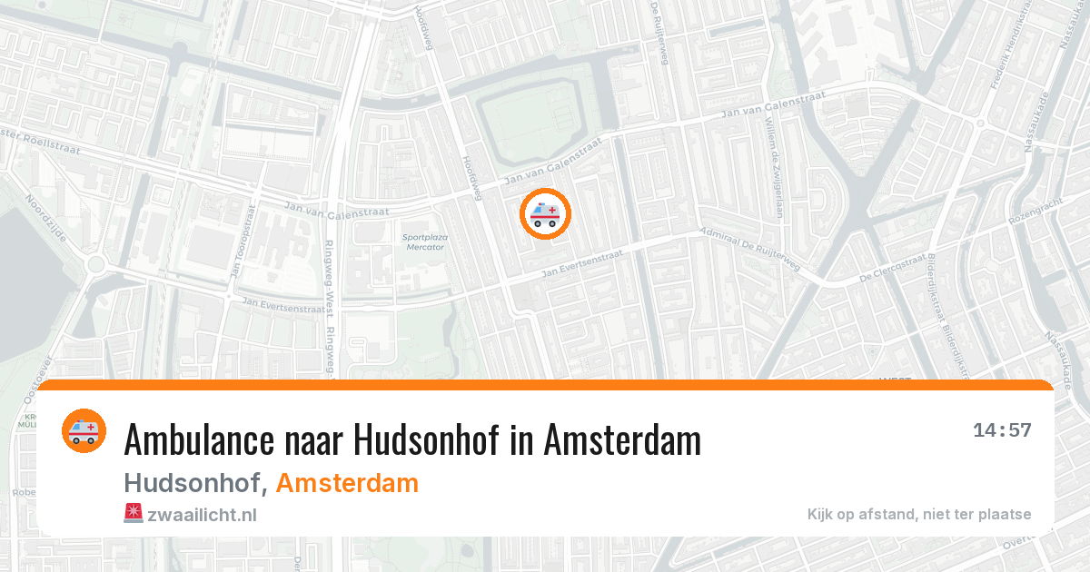 Ambulance naar Hudsonhof in Amsterdam — 19 mei 2026