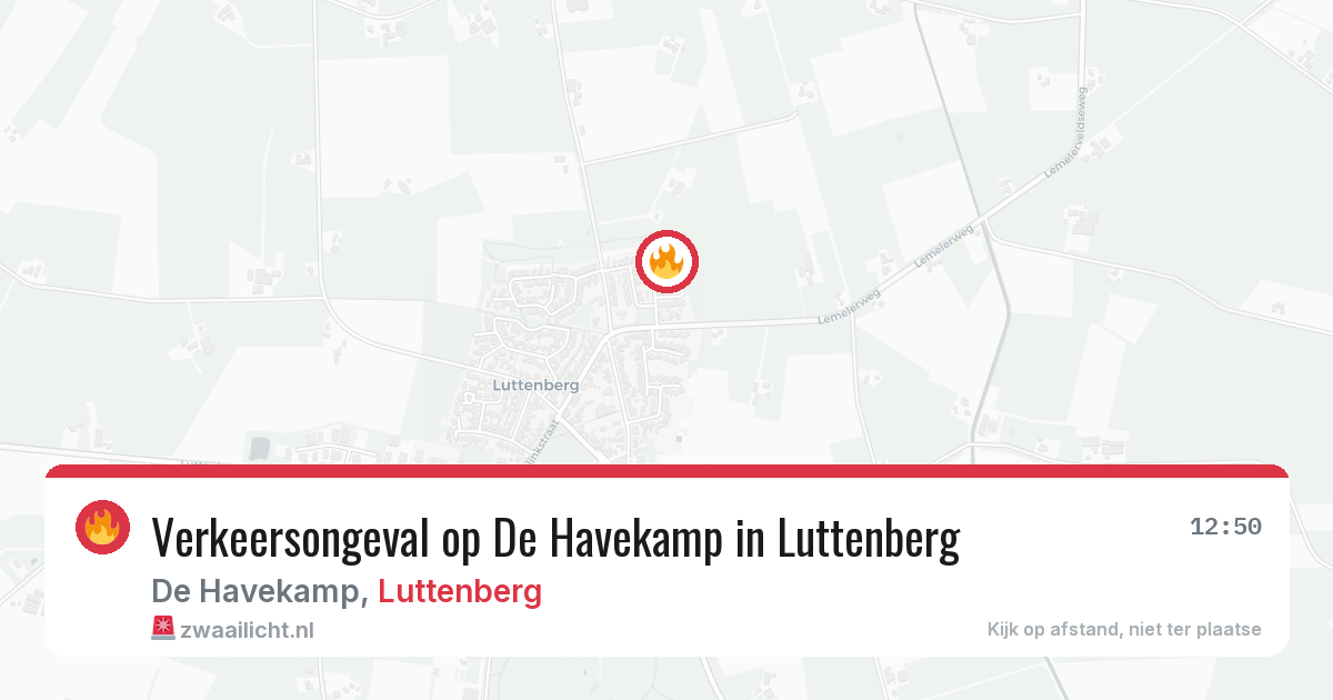 Verkeersongeval op De Havekamp in Luttenberg — 31 jan 2026