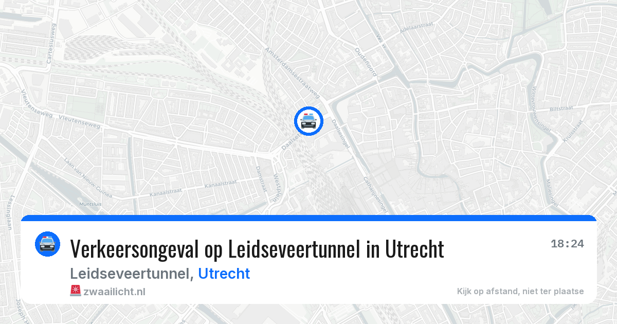 Verkeersongeval op Leidseveertunnel in Utrecht — 16 jun 2026