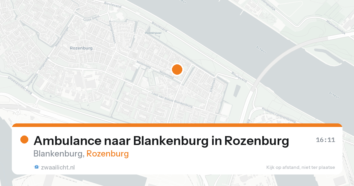 Ambulance naar Blankenburg in Rozenburg — 17 aug 2026