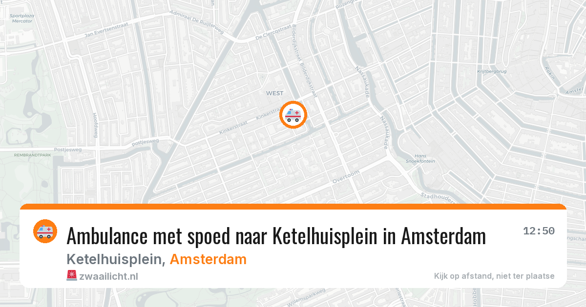 Ambulance met spoed naar Ketelhuisplein in Amsterdam — 10 jun 2026