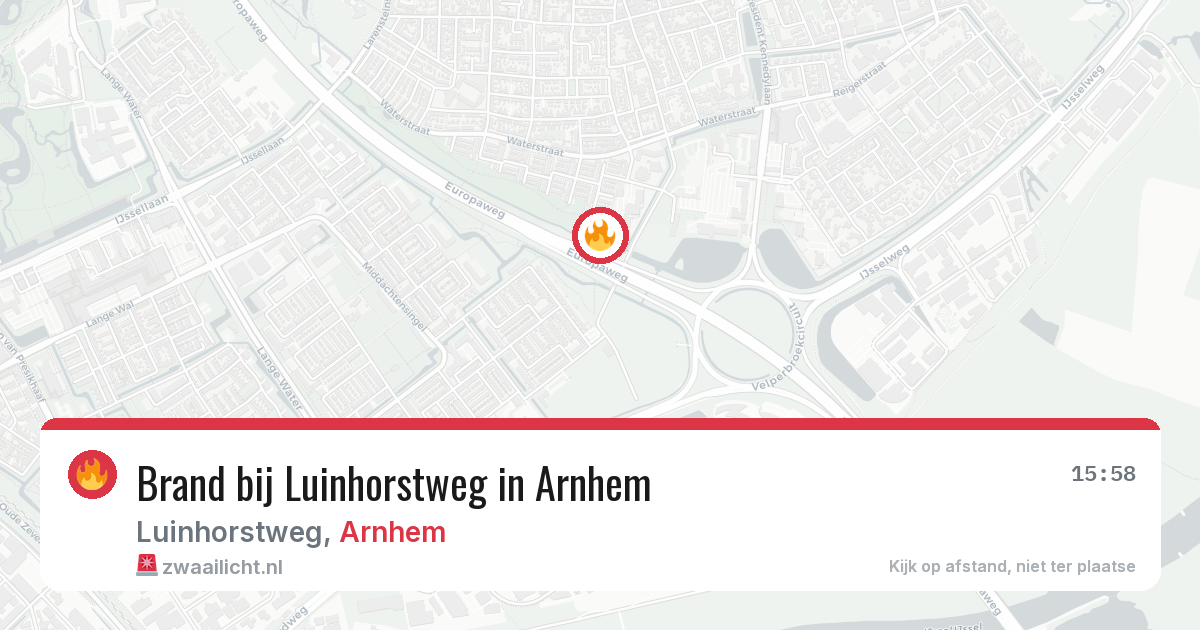 Brand bij Luinhorstweg in Arnhem — 21 jul 2026