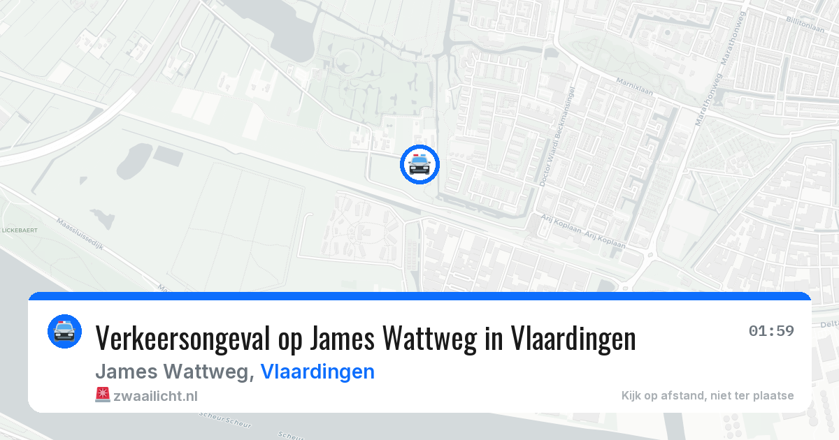 Verkeersongeval op James Wattweg in Vlaardingen — 31 mei 2026