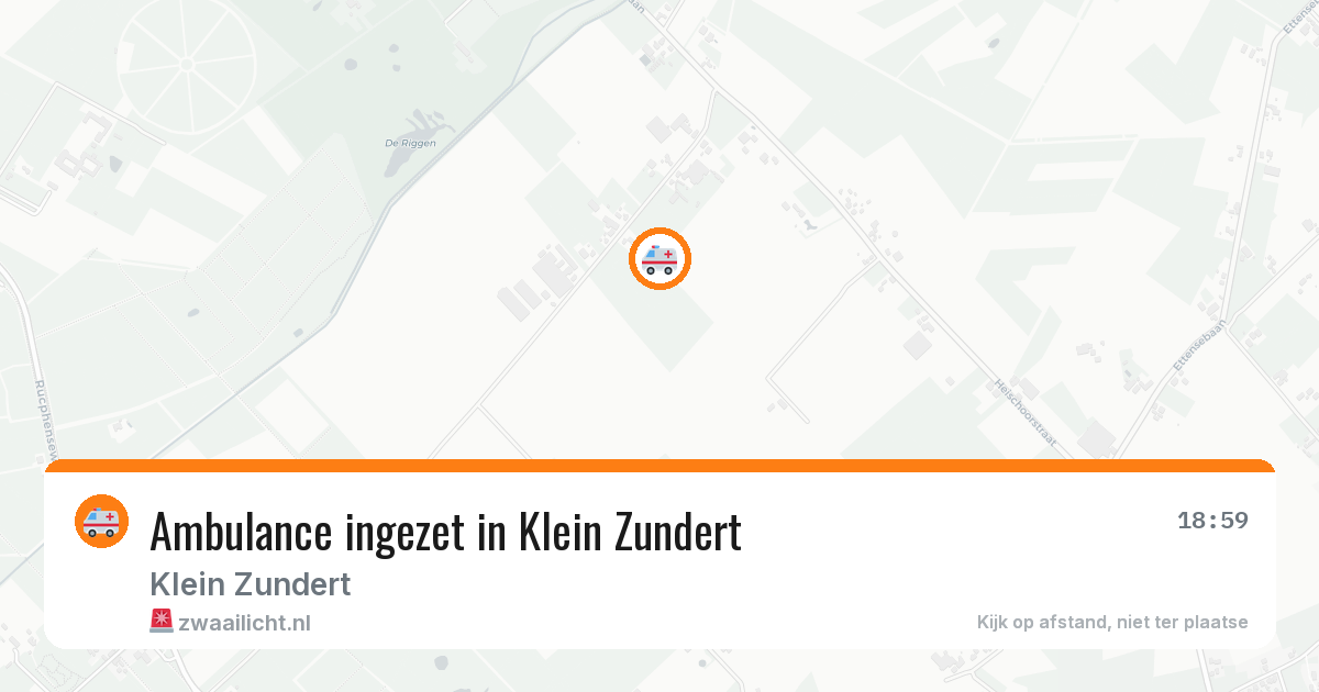 Ambulance ingezet in Klein Zundert — 13 aug 2026