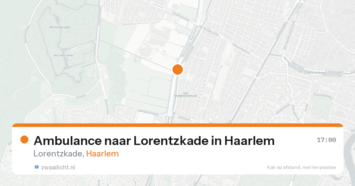 Ambulance naar Lorentzkade in Haarlem — 17 aug 2026