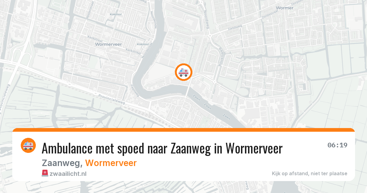 Ambulance met spoed naar Zaanweg in Wormerveer — 28 jul 2026