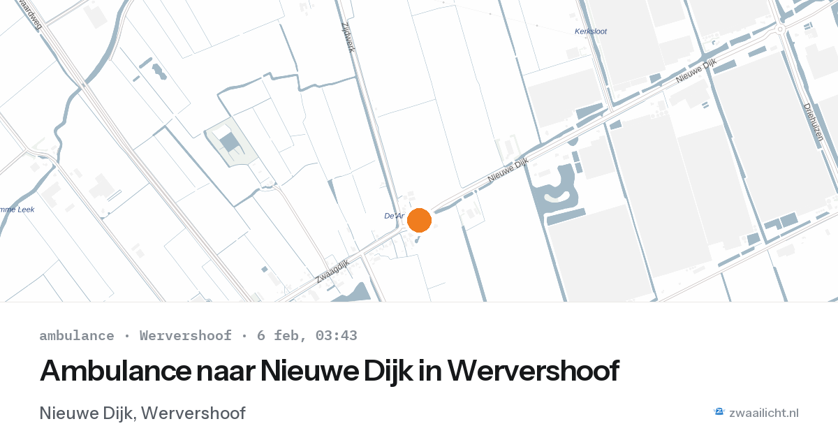 Ambulance naar Nieuwe Dijk in Wervershoof — 6 feb 2026