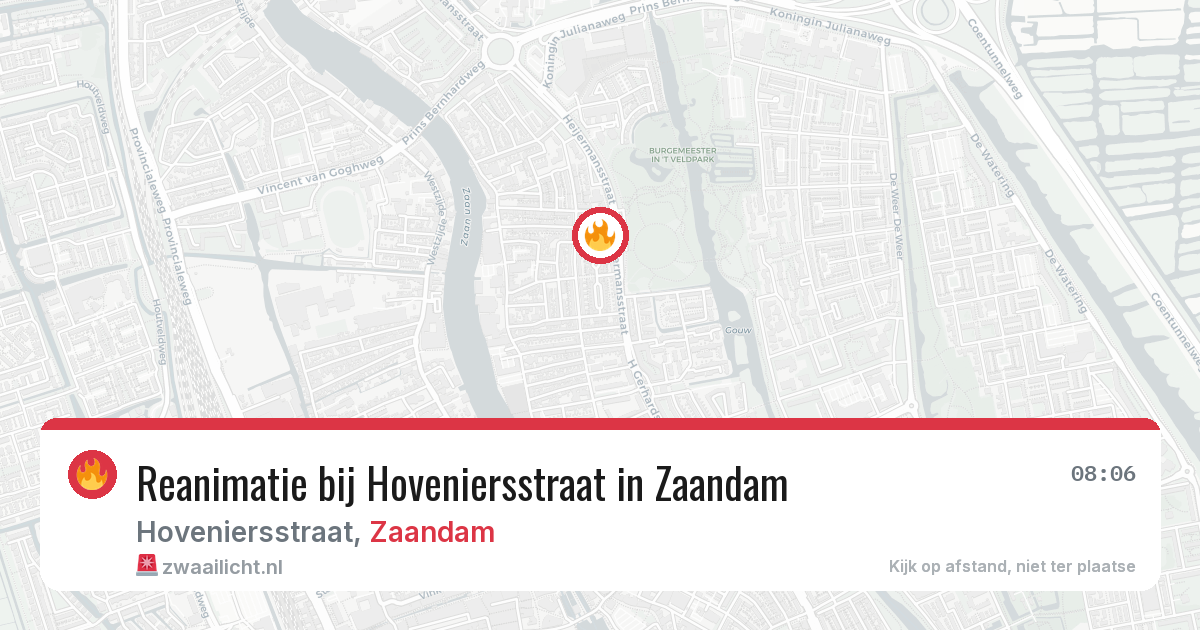 Reanimatie bij Hoveniersstraat in Zaandam — 1 apr 2026