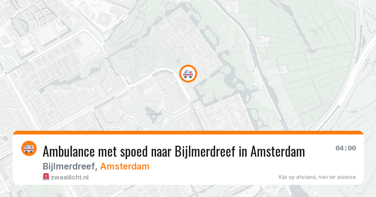 Ambulance met spoed naar Bijlmerdreef in Amsterdam — 13 apr 2026