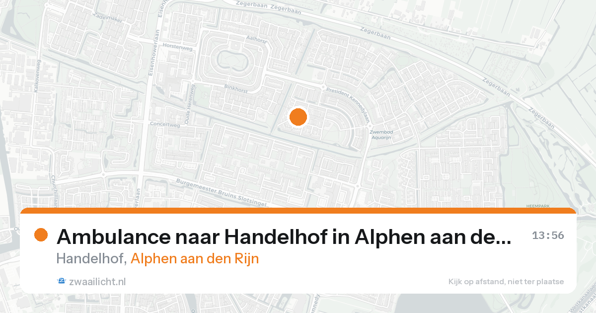 Ambulance naar Handelhof in Alphen aan den Rijn — 18 aug 2026