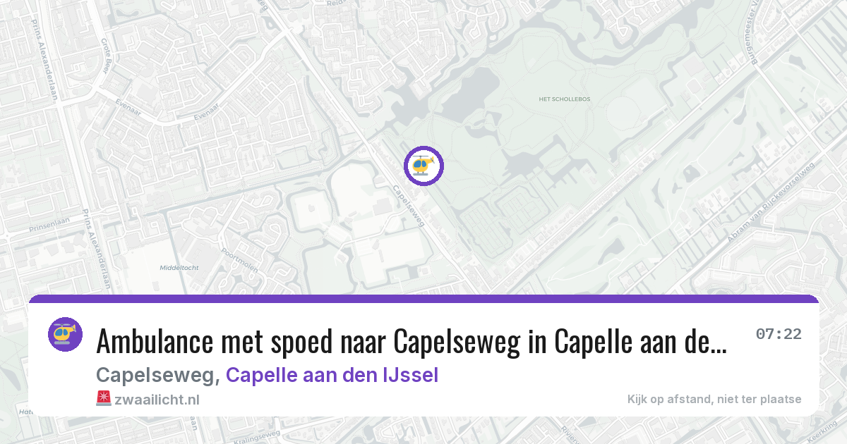 Ambulance met spoed naar Capelseweg in Capelle aan den IJssel — 13 jul 2026