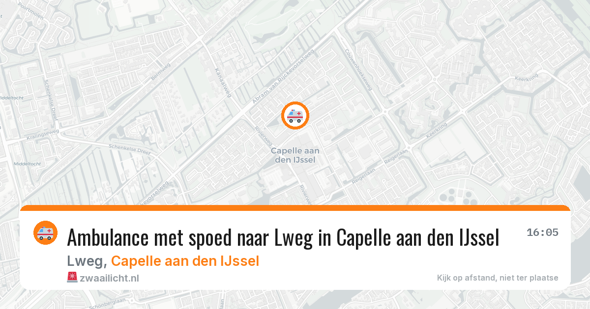Ambulance met spoed naar Lweg in Capelle aan den IJssel — 7 jul 2026