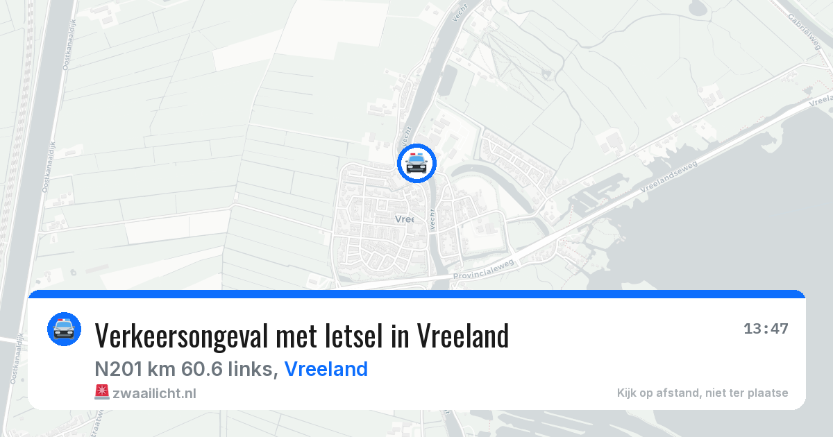 Verkeersongeval met letsel in Vreeland — 1 apr 2026
