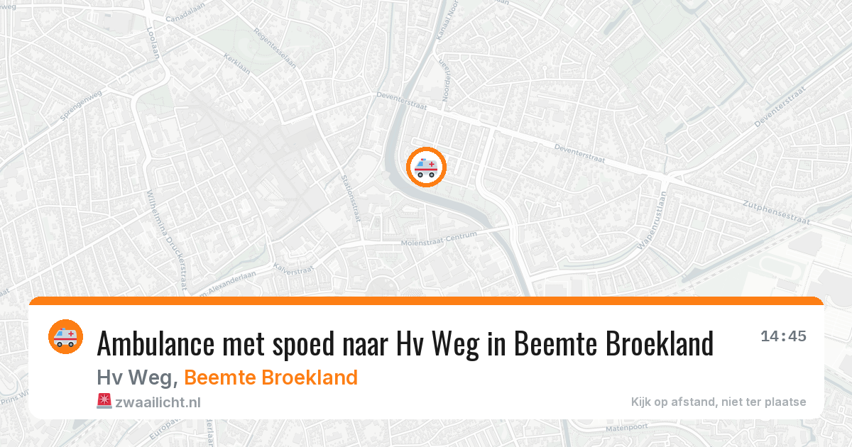 Ambulance met spoed naar Hv Weg in Beemte Broekland — 20 jun 2026