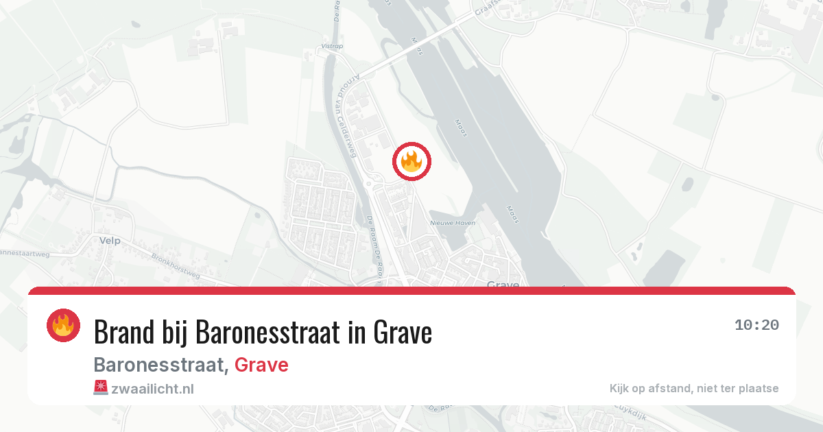 Brand bij Baronesstraat in Grave — 25 apr 2026