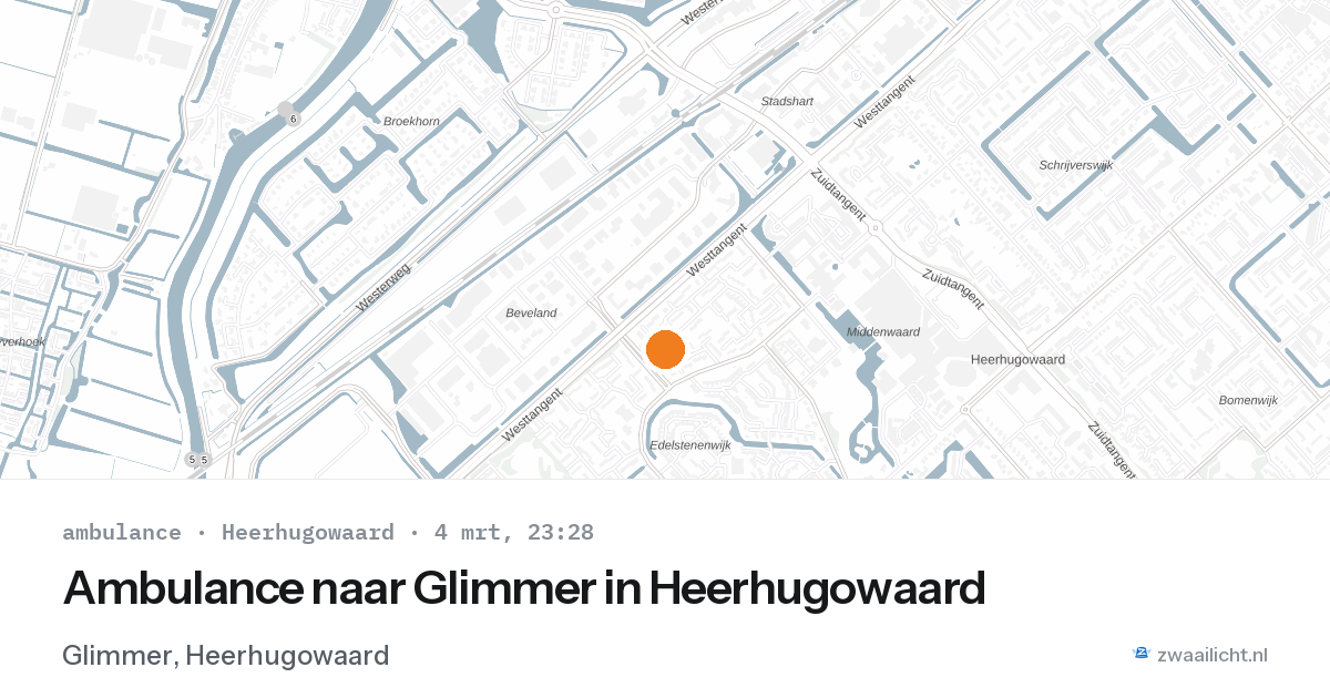 Ambulance naar Glimmer in Heerhugowaard — 4 mrt 2026