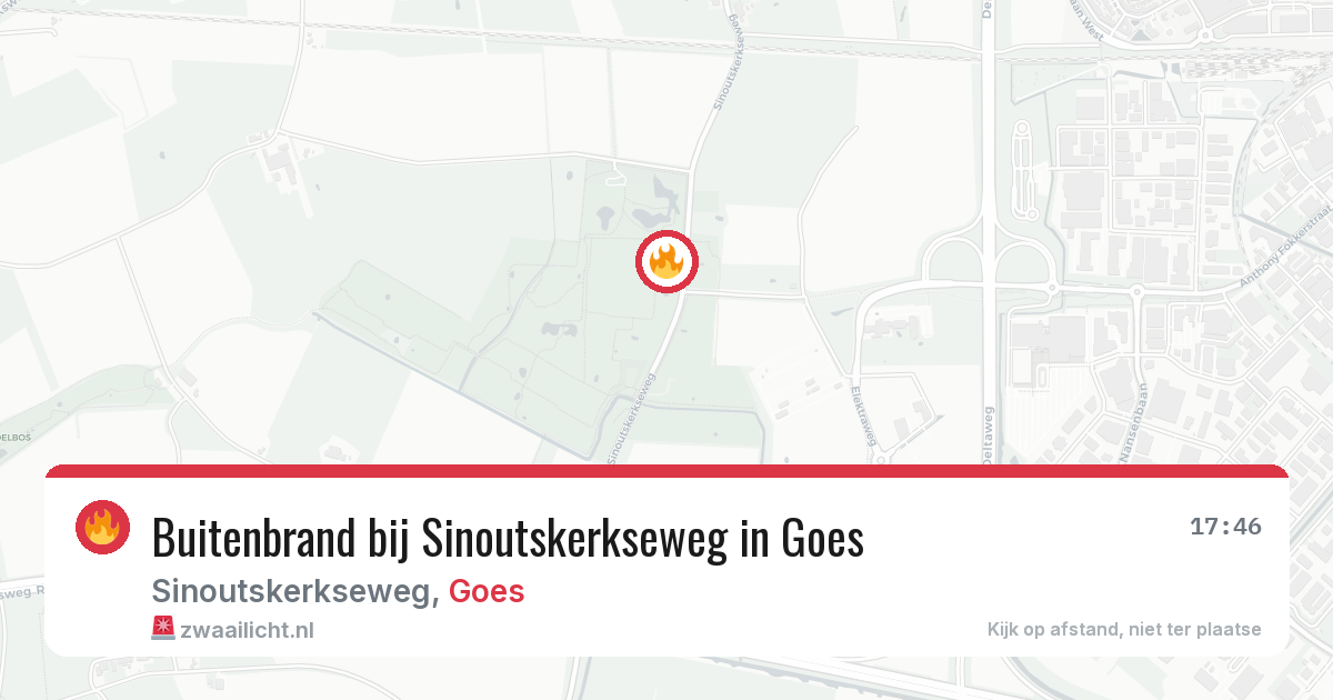 Buitenbrand bij Sinoutskerkseweg in Goes — 2 aug 2026
