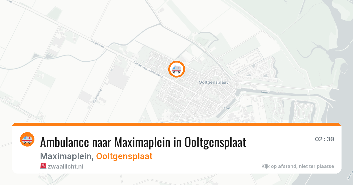 Ambulance naar Maximaplein in Ooltgensplaat — 7 mei 2026
