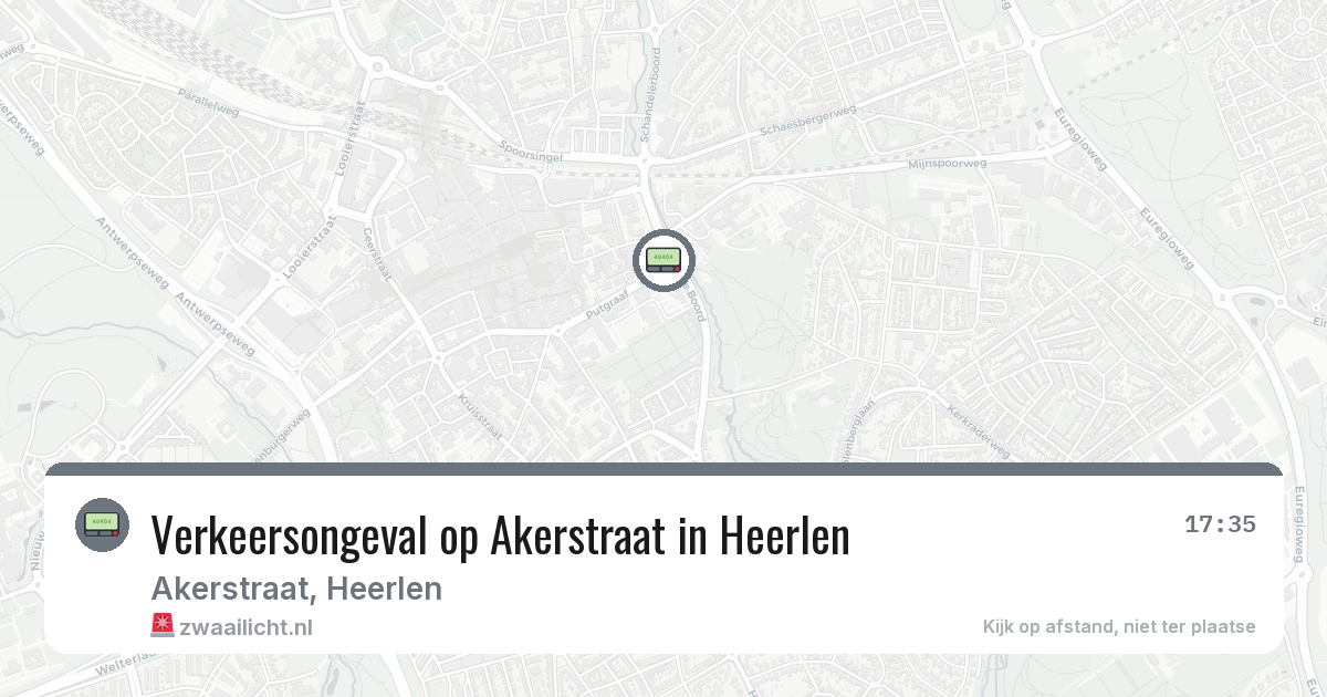 Verkeersongeval op Akerstraat in Heerlen — 8 aug 2026