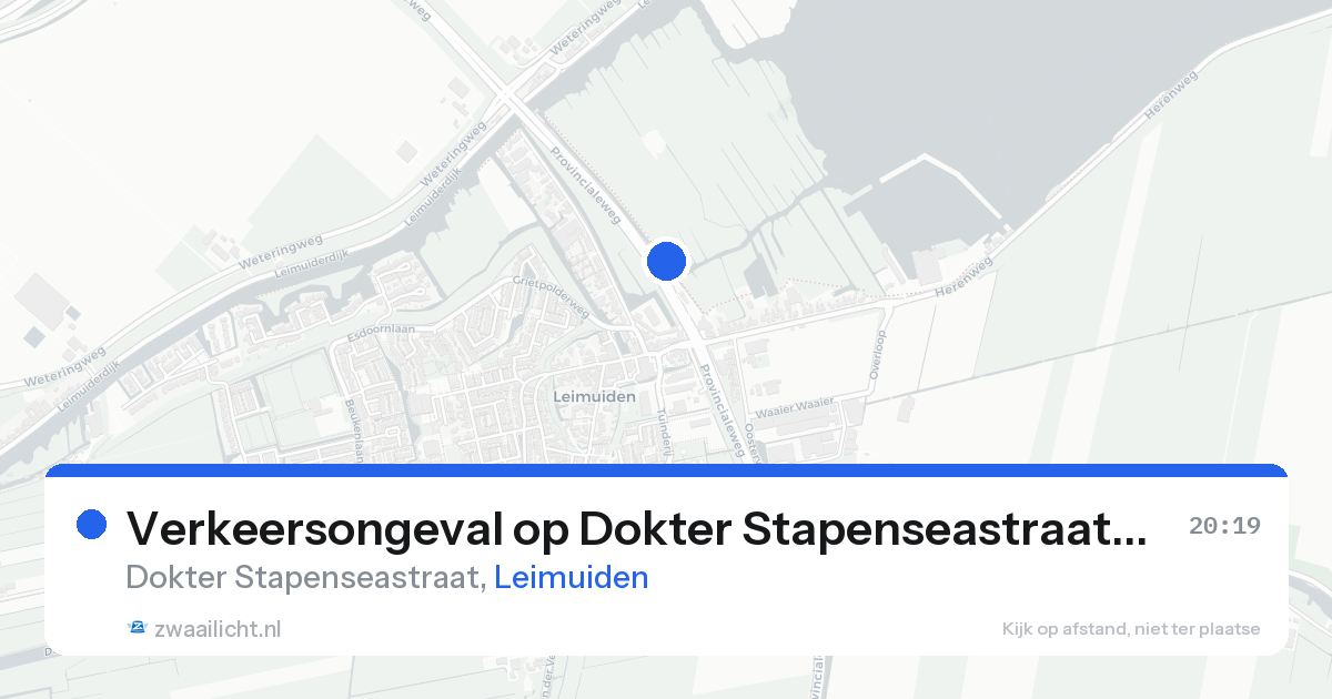 Verkeersongeval op Dokter Stapenseastraat in Leimuiden — 13 aug 2026