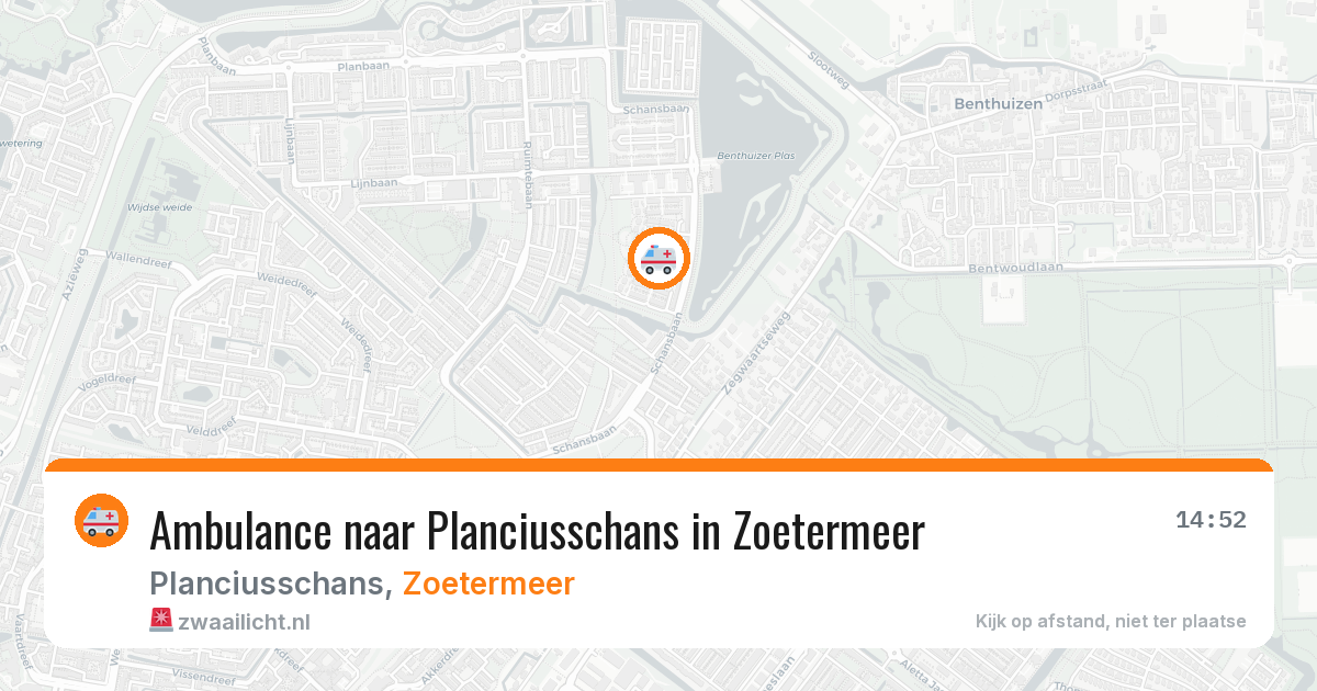 Ambulance naar Planciusschans in Zoetermeer — 9 jun 2026
