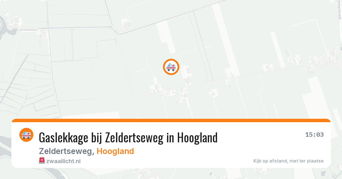 Gaslekkage bij Zeldertseweg in Hoogland — 24 jun 2026