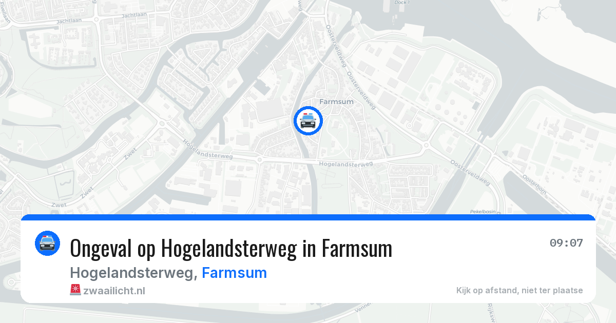 Ongeval op Hogelandsterweg in Farmsum — 10 aug 2026