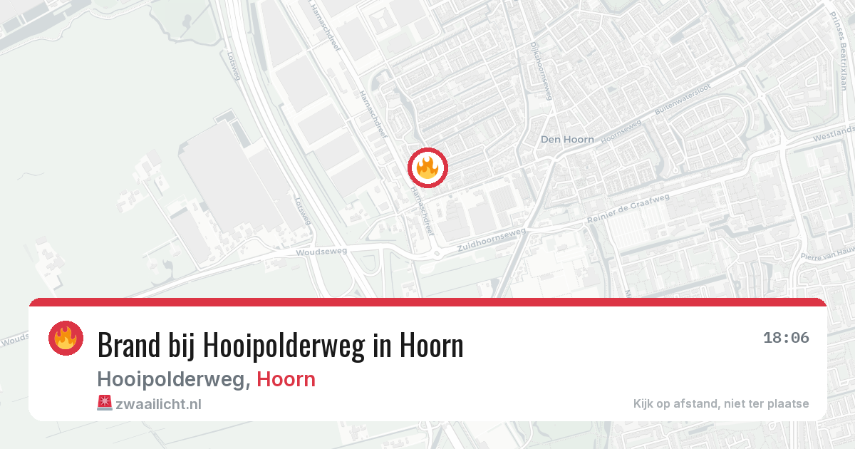 Brand bij Hooipolderweg in Hoorn — 8 mei 2026
