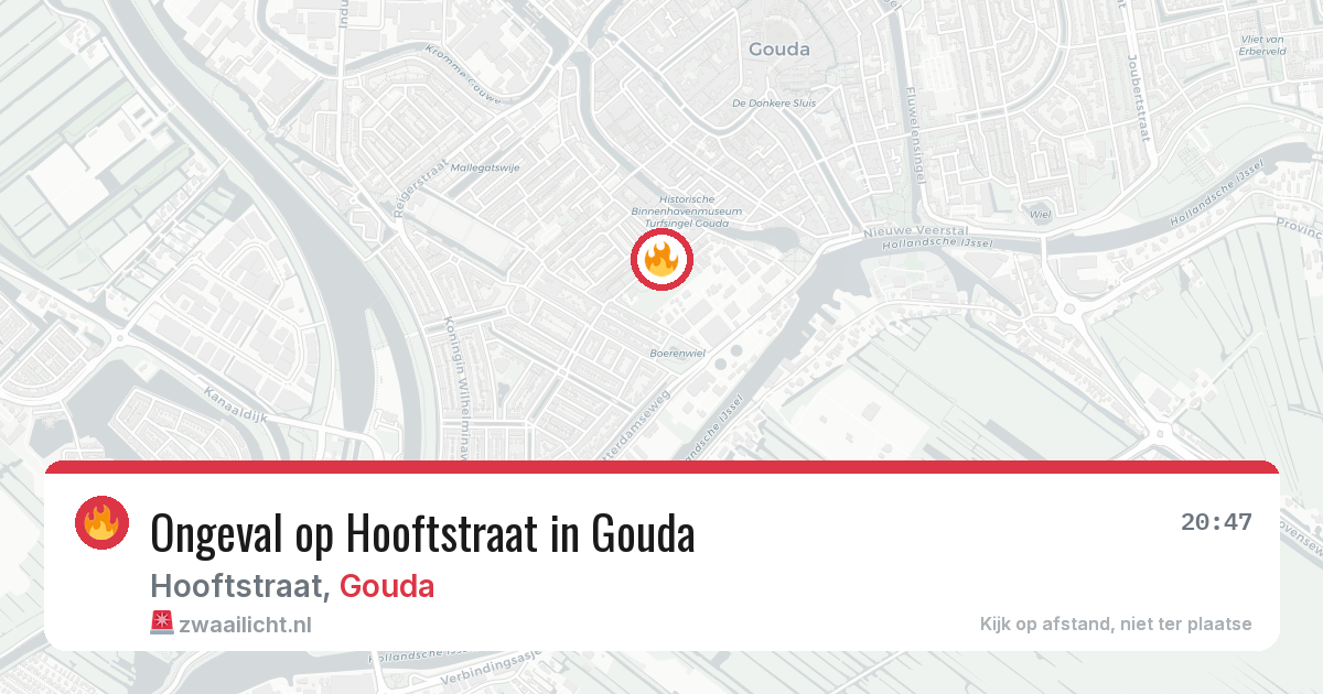 Ongeval op Hooftstraat in Gouda — 25 mei 2026